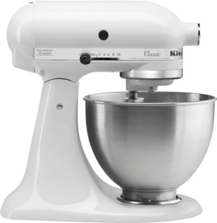 KitchenAid - ClassicT Series 4.5 Quart Tilt-Head Stand Mixer - White