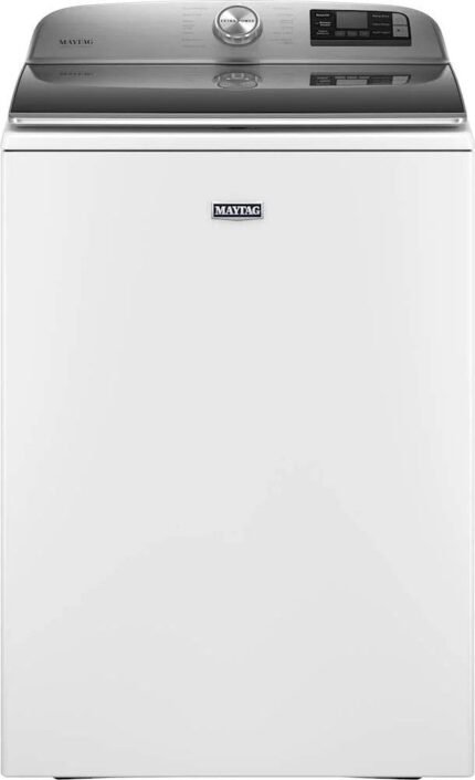Maytag - 5.3 Cu. Ft. High Efficiency Smart Top Load Washer with Extra Power Button - White