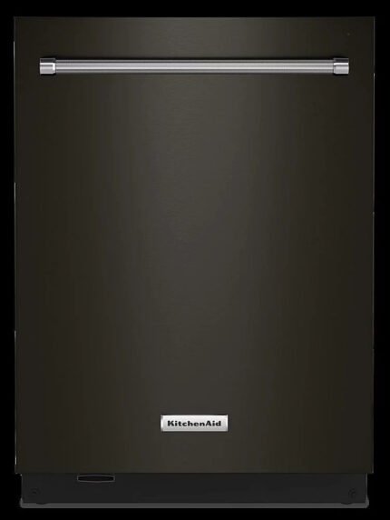 KitchenAid - Top Control Built-In Dishwasher with Stainless Steel Tub, FreeFlex Third Rack, 44dBA - Black stainless steel