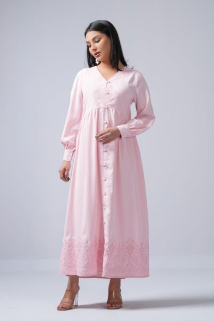 City Fashion Pink Long Maxi Dress for Women