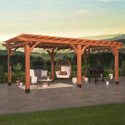 20x12 beaumont pergola - brown