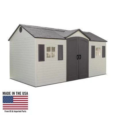 Lifetime Storage Shed: lifetime Garden Building Shed - 15' X 8' - Gray