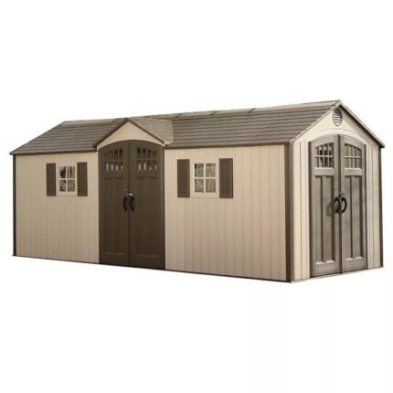 Lifetime 20' x 8' Outdoor Storage Shed Building Brown